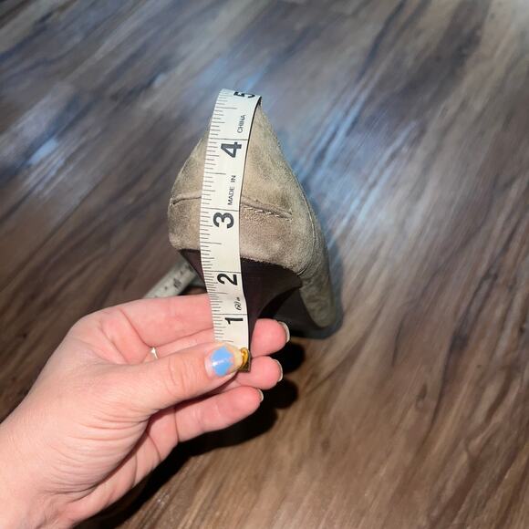 Vintage Coach Taupe Suede Kitten Heels Size 9 - Picture 9 of 12